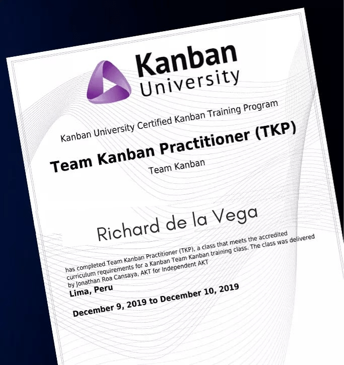 Certificado TKP AgileWise